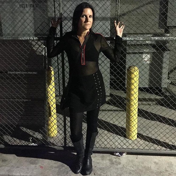 Forever 21 Tops - Black bodysuit with red accents